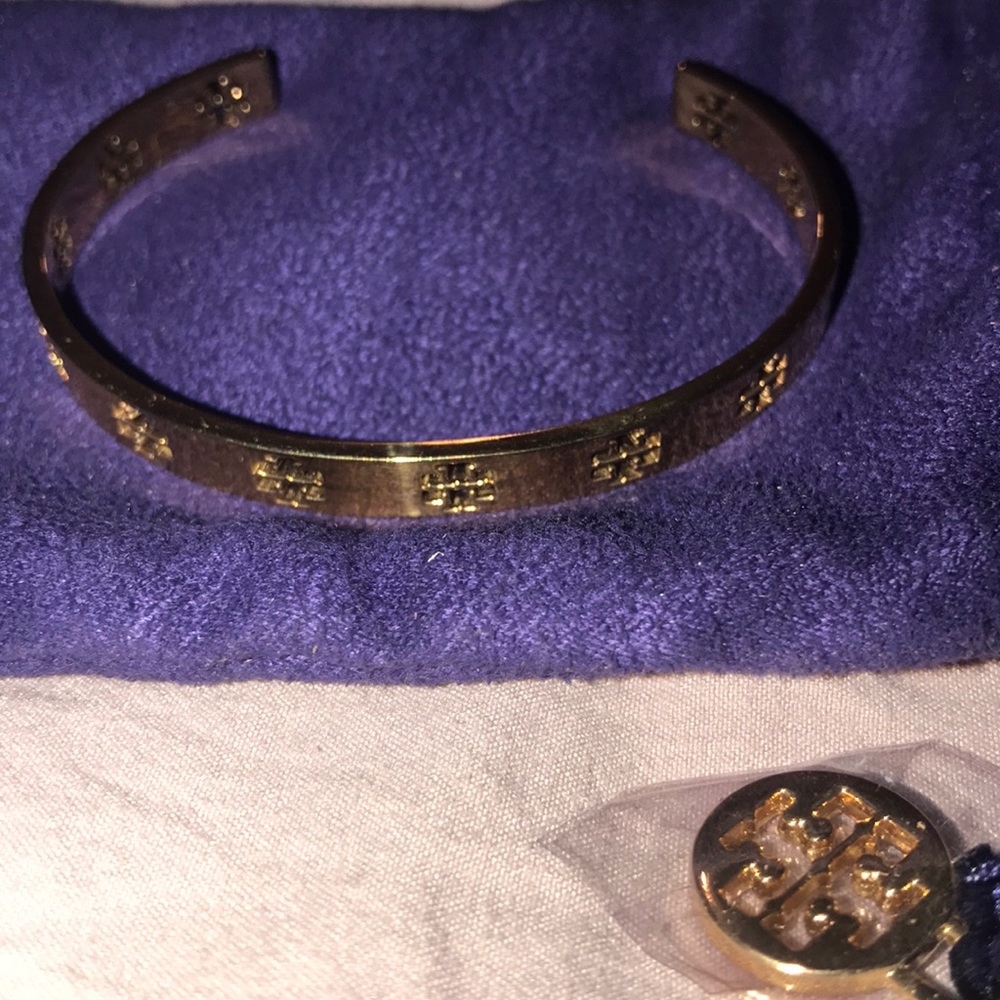 Tory Burch gold  T- pierced bangle